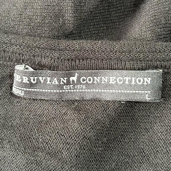 Peruvian Connection Pima Cotton Swing Knit Tee in Black L - Picture 3 of 4